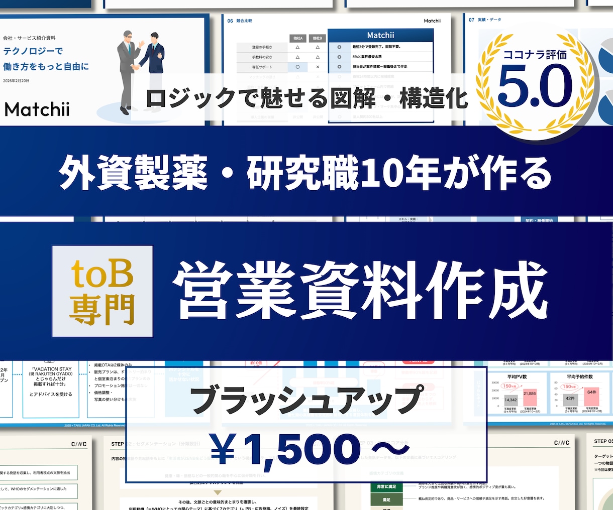 toB・専門職向け｜成約資料を作成します 元外資製薬研究職が「伝わらない」を「刺さる資料」に変換 イメージ1