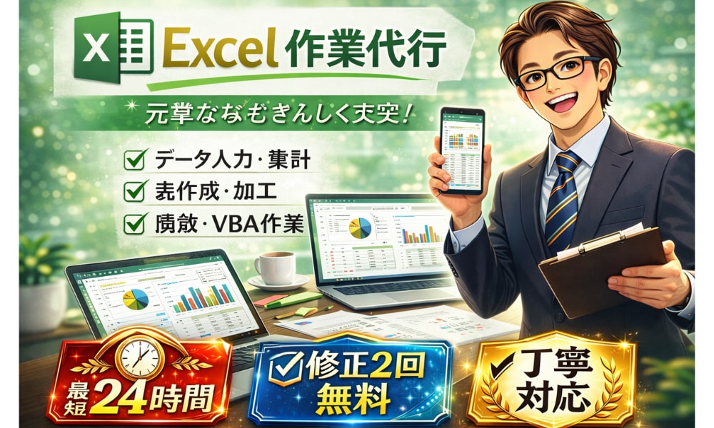 Excel管理表・業務管理シート作成します 業務で使いやすいExcel表を作成します イメージ1