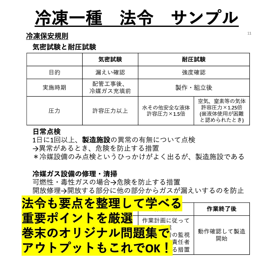 冷凍一種全科目完全攻略ノートをお譲りします 難解な第一種冷凍機械責任者試験を効率よく合格力向上させます！ イメージ6