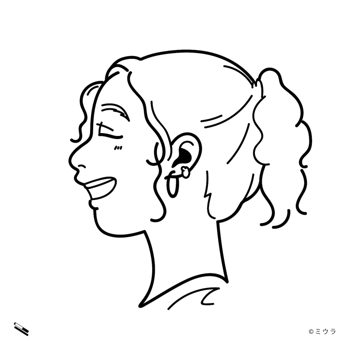 シンプルな横顔似顔絵描を描きます SNSなどでの使用可能！※詳しい利用法は以下をご覧ください イメージ2