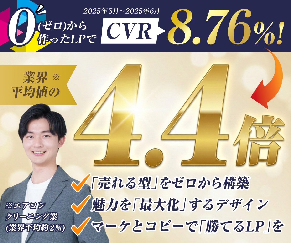 PRO認定｜高CVRを狙えるLPを制作します 無駄な時間と広告費を最小限に。作り直し不要の精度でLPを構築 イメージ1