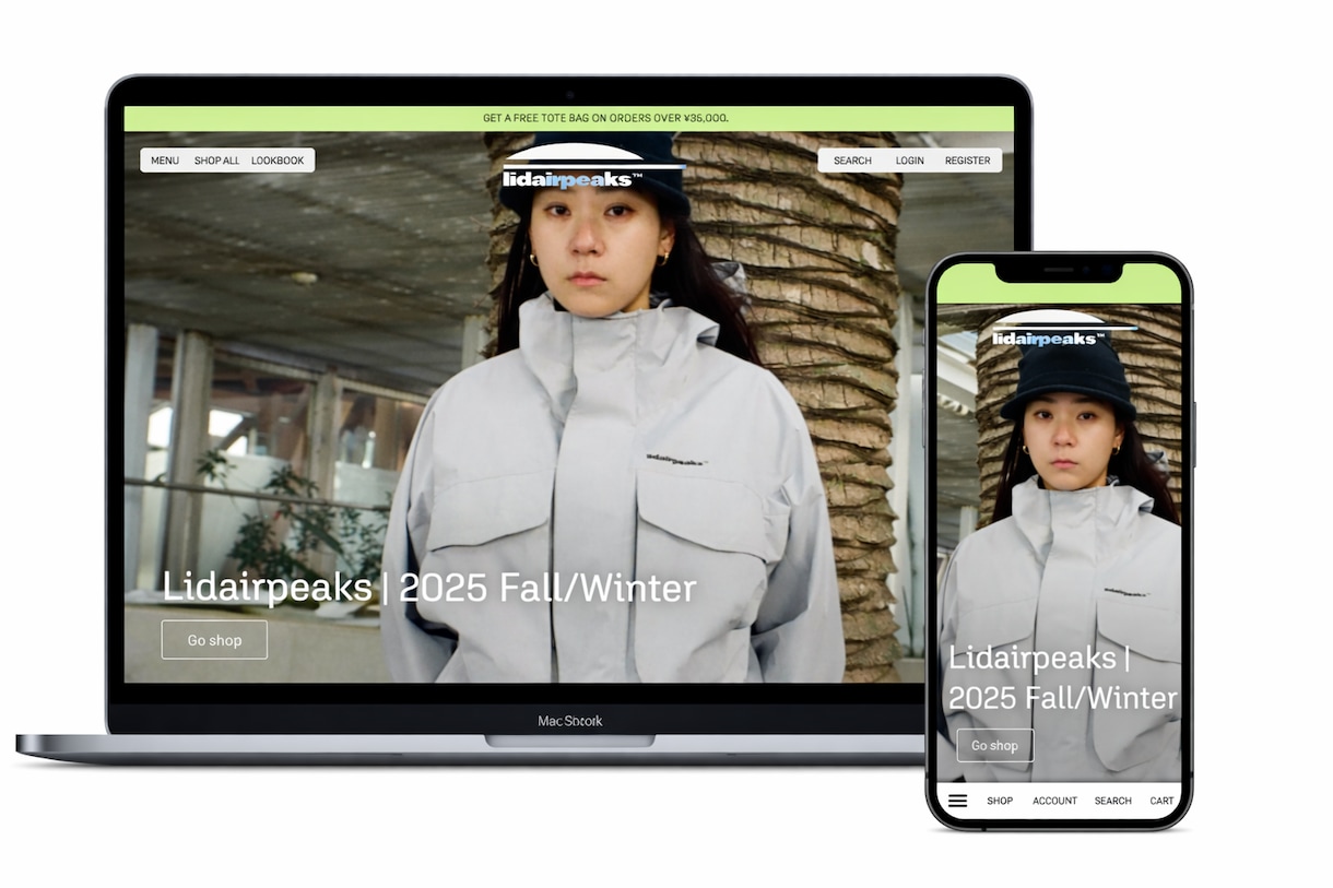Shopifyでフルカスタム越境ECを制作します テーマでは表現しきれないブランド体験・世界観を構築します イメージ2