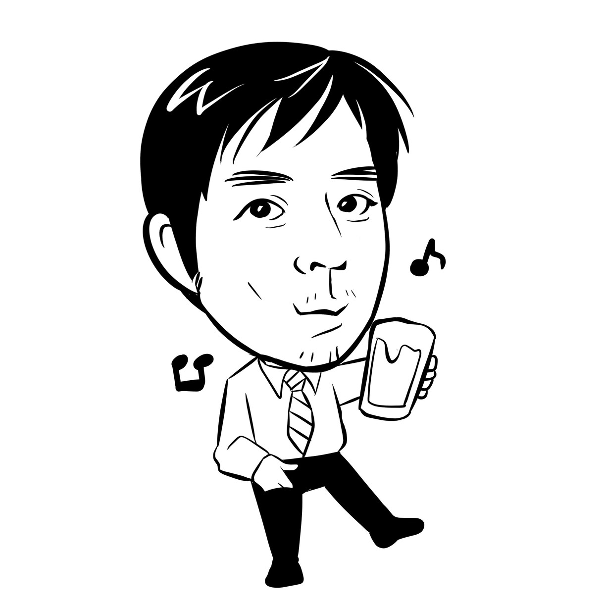 お仕事道具や小物の白黒似顔絵作成します あなたらしさと大切な道具を描く、おしゃれな白黒似顔絵 イメージ9