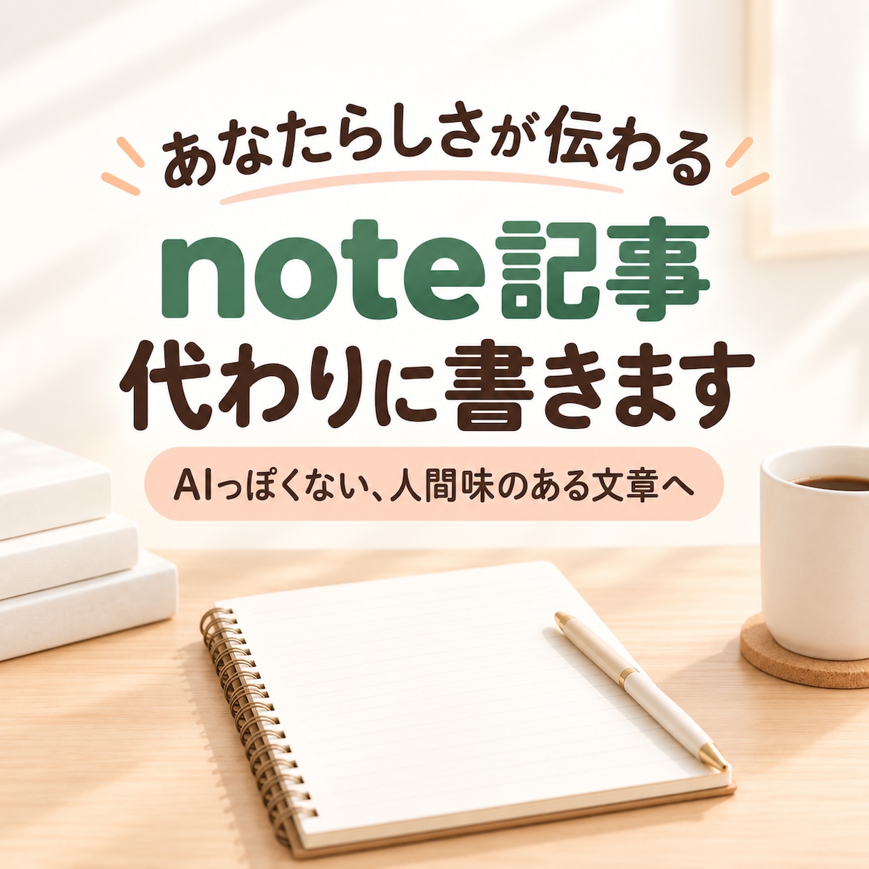 あなたらしさが伝わるnote記事を代わりに書きます AIっぽくない、人間味のある読みやすい文章に仕上げます イメージ1