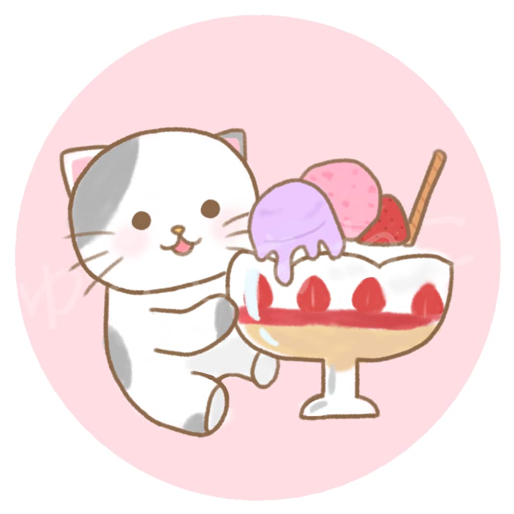 食べたくなる程可愛い動物&スイーツアイコン描きます 洋菓子でも和菓子でも、ゆるくてふわふわの雰囲気に！ イメージ1