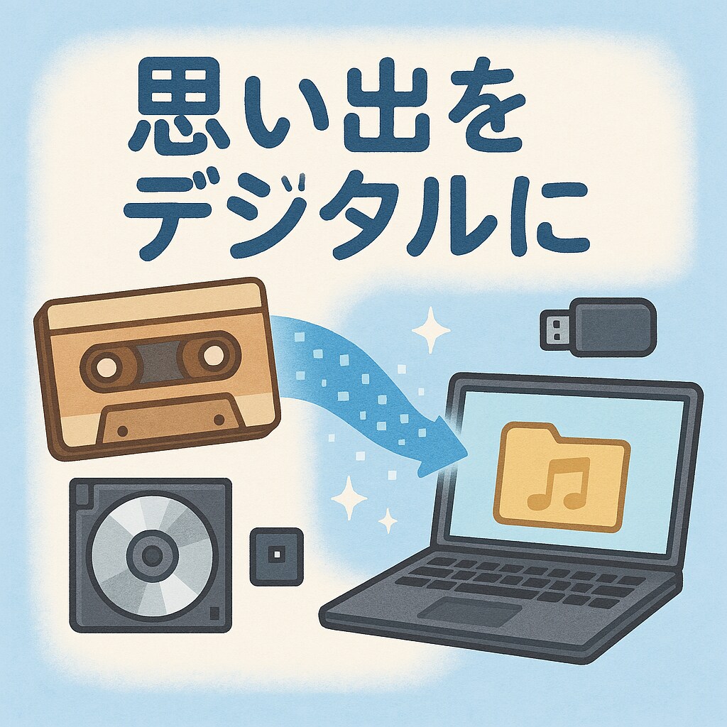 カセット・MD音声をCD-Rやデータに変換します 思い出の音をCDやデータで残します イメージ1
