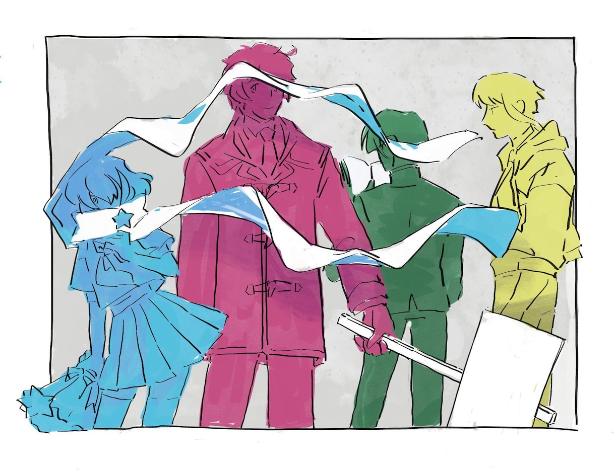 VOCALOID楽曲や歌ってみたのイラスト描きます なんとなく独特な線の絵を描きます イメージ2