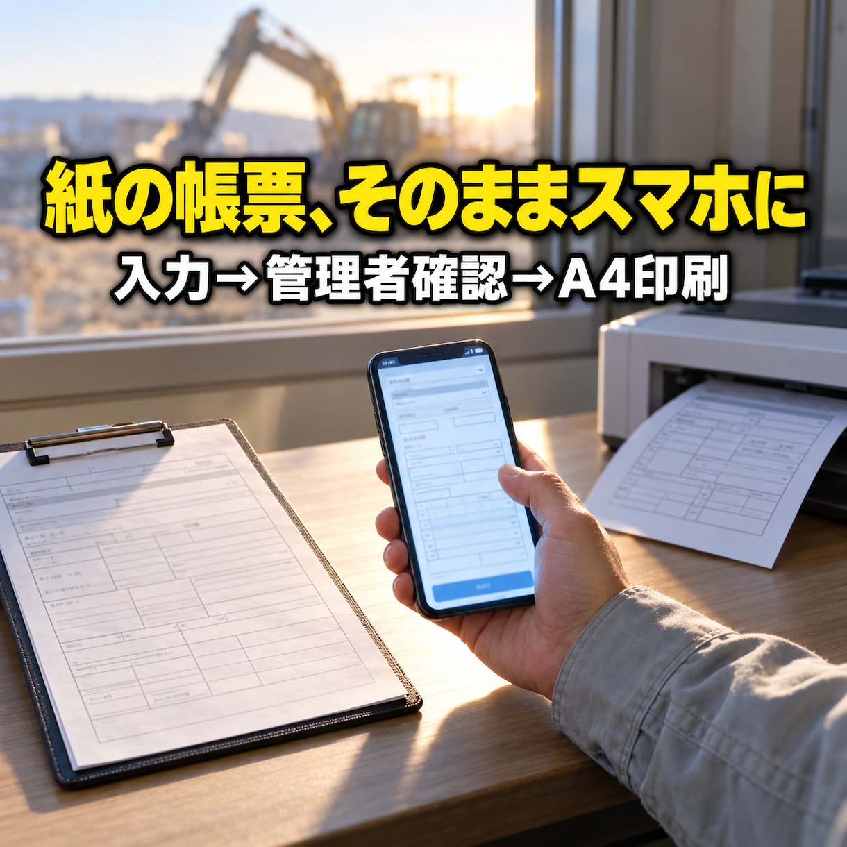 紙・Excel業務をスマホ化します 入力・管理者確認・A4印刷まで1業務から試作します イメージ1