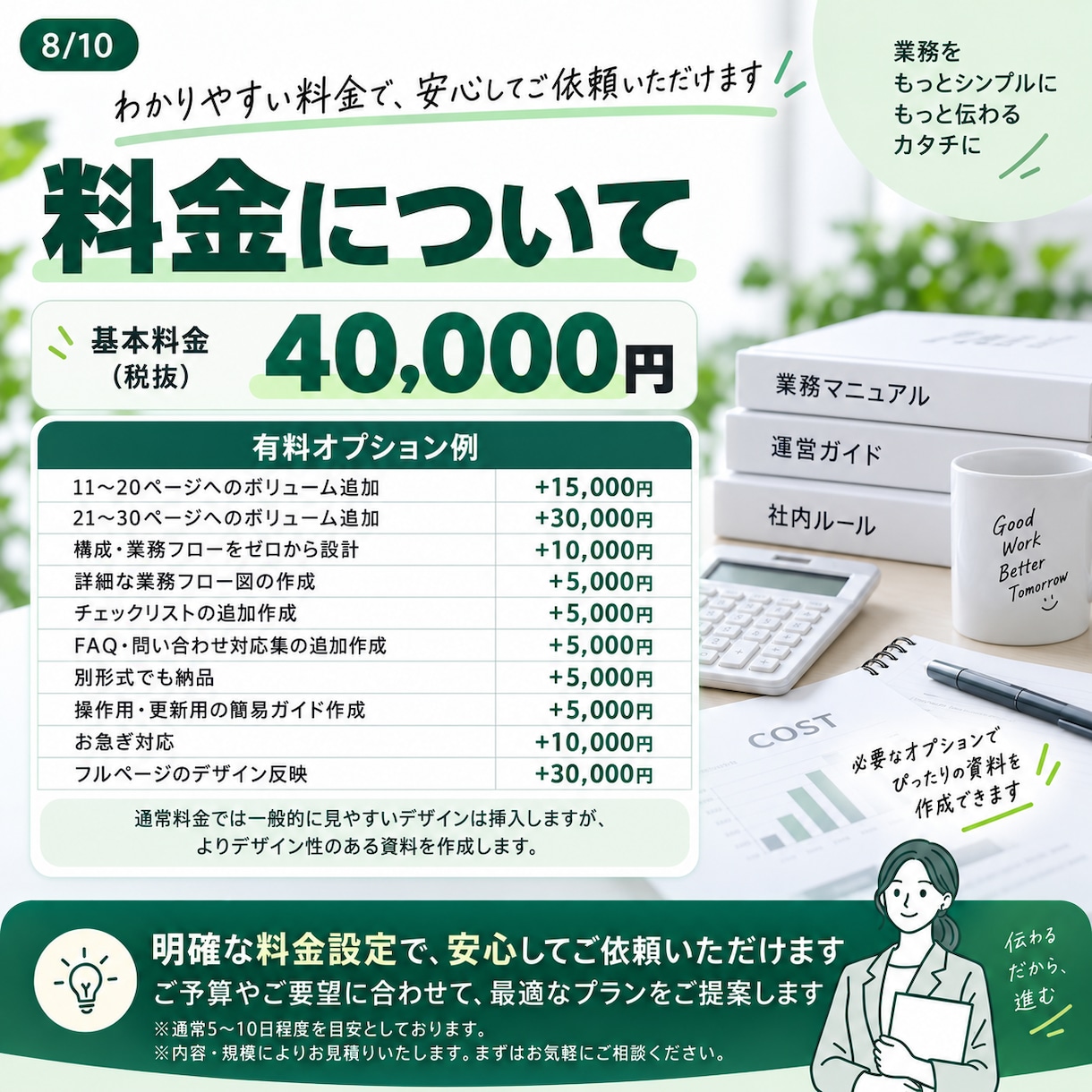 業務マニュアル・資料を見やすく作成します 複雑な業務を誰でもわかる資料に整理します！（デザイン反映可） イメージ8