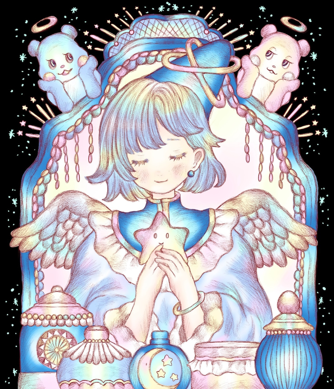 物語の温度を形に。幻想的な挿絵・一枚絵制作をします 物語の世界を彩る、夜の魔法を纏ったイラストをあなたへ。 イメージ5