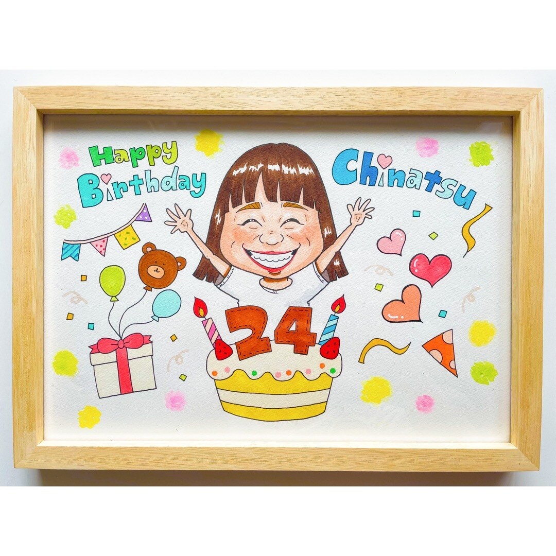 可愛くてポップなウェルカムボードお描きします 額縁付き&送料無料！世界に１つだけの作品を贈ります♪ イメージ3