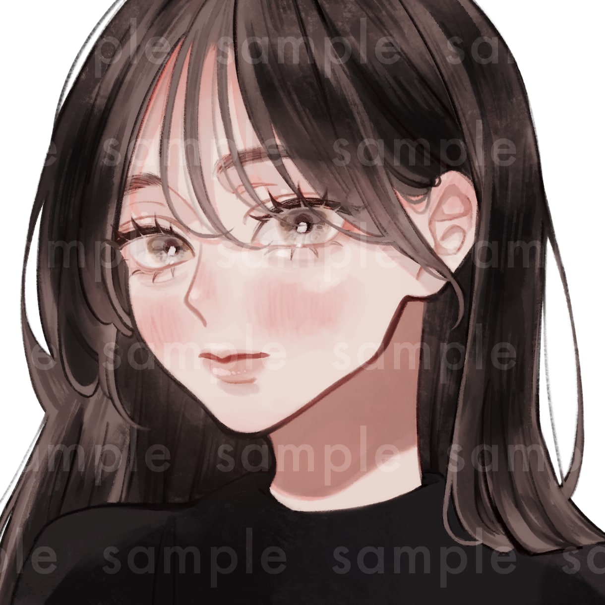 女の子のアイコンイラスト制作いたします SNSアイコンなど、お気軽にご相談ください! イメージ1