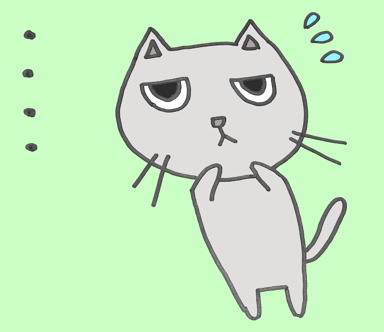 猫ちゃんのイラストを描きます アンニュイな猫ちゃんのイラストを描きます！ イメージ1