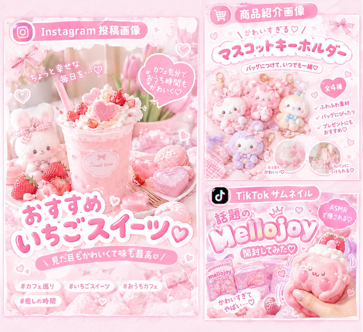 canvaで画像制作します インスタ、その他商品紹介、TikTokサムネイル用の画像制作 イメージ2