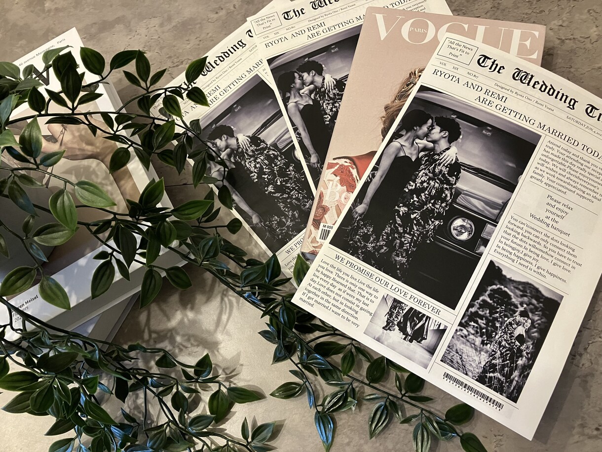 英字ブライダル新聞をお作りします 忙しくて時間がない方、作り方がわからない方必見！ イメージ4