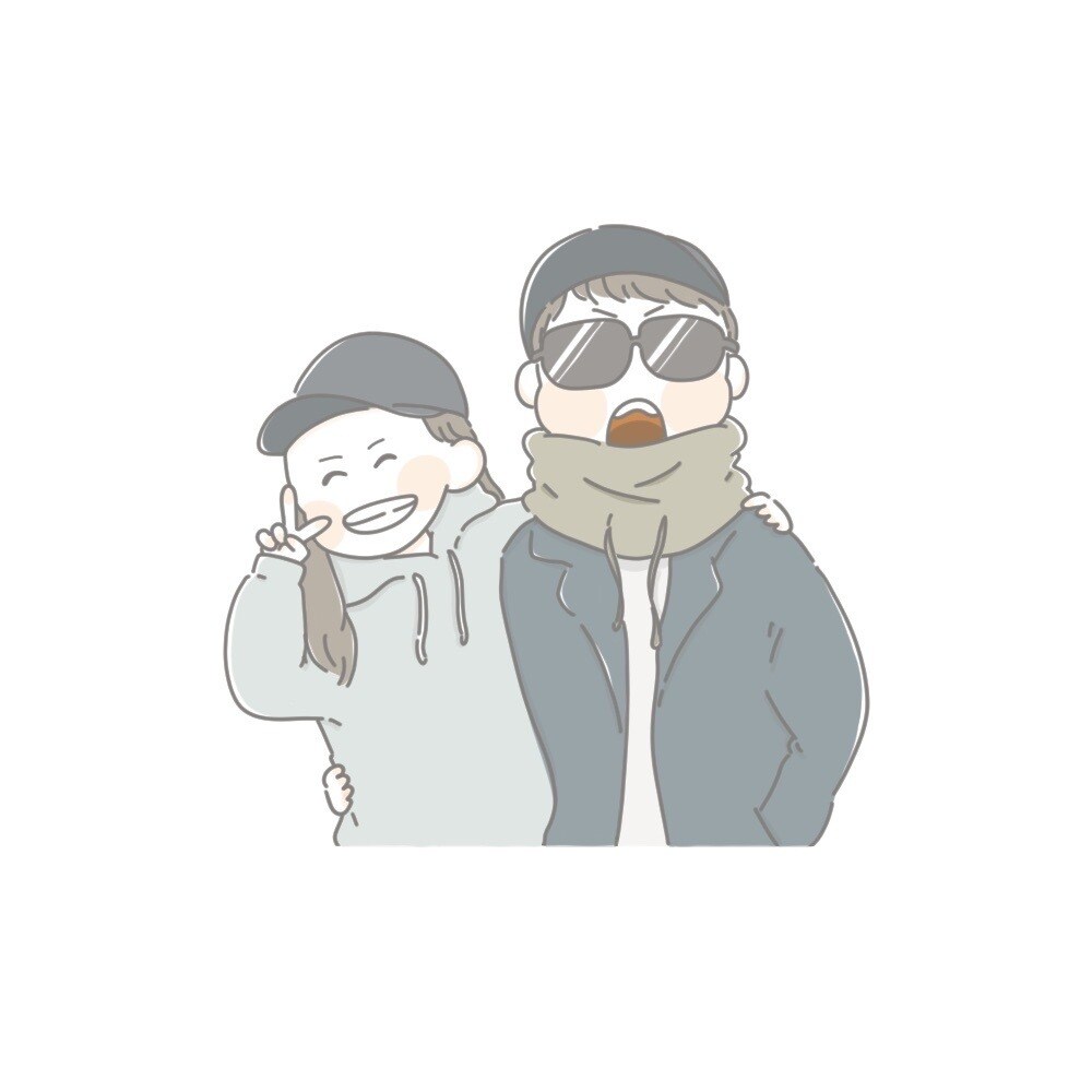 カップルイラスト描きます ゆるくて可愛い雰囲気で仕上げます イメージ1