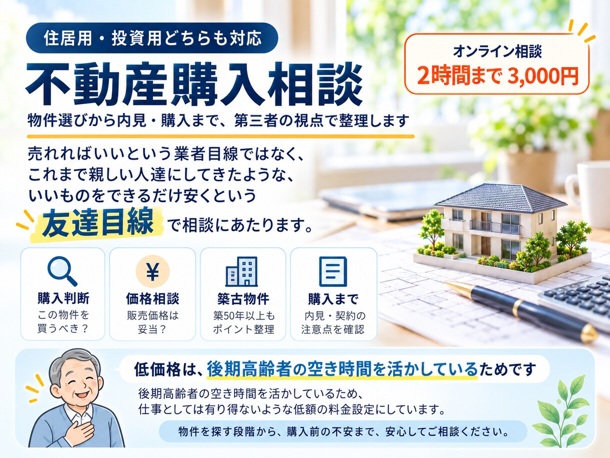 物件選びから内見・購入までサポートします 中古マンションの購入判断をお手伝いします イメージ2