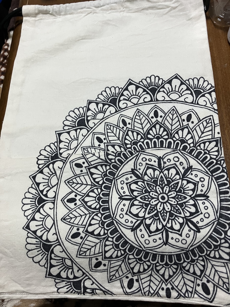 ロゴや文字を模様で埋めます 曼荼羅風模様などを丁寧に手描きで描かせて頂きます。 イメージ2