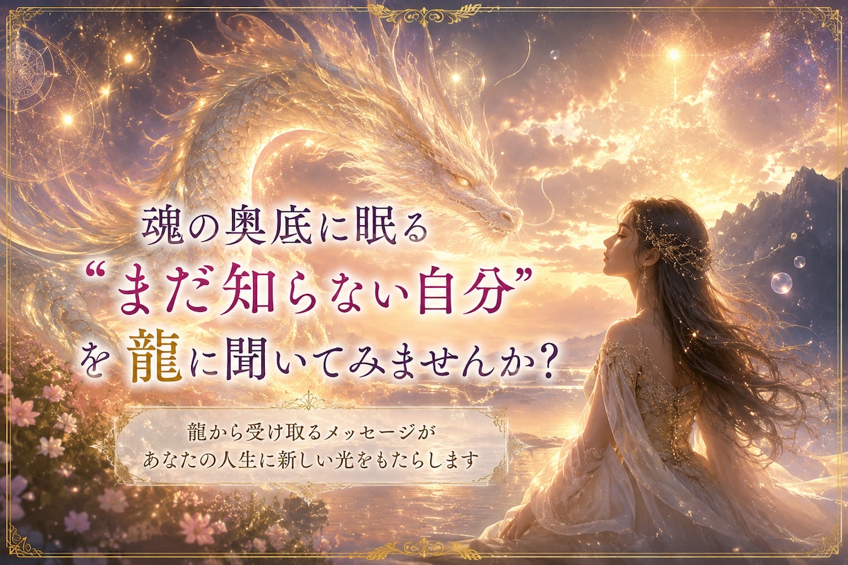魂の奥底に眠る「あなた」を龍に聞きます 龍から届いた言葉と映像からあなたへのメッセージを読み解きます イメージ5