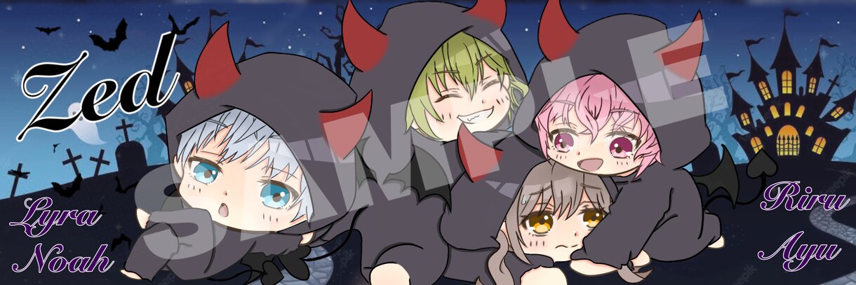 アイコン、ヘッダー、スタンプ描きます デフォルメ〜通常のイラストまでなんでも対応致します。 イメージ9