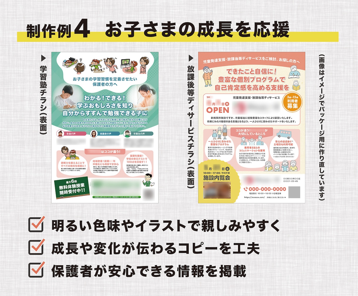 内容整理からチラシを制作します 何を書けばいいか迷うチラシを分かりやすい形にします イメージ9