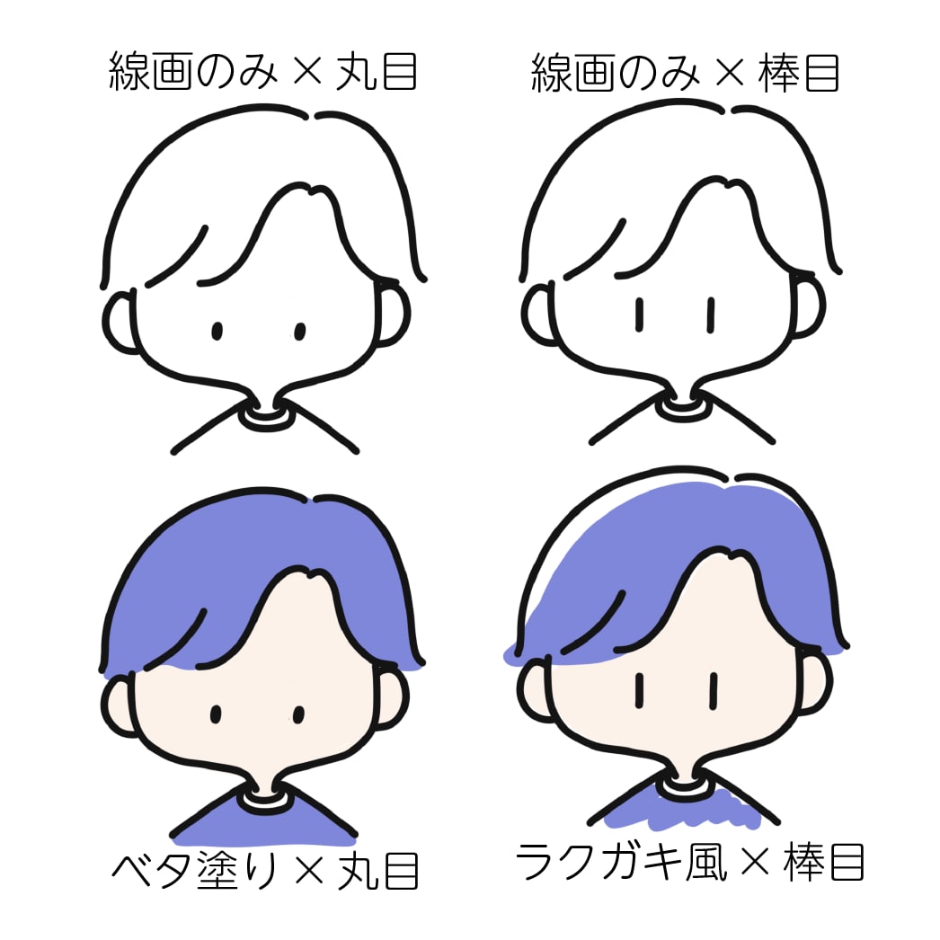 即日可★シンプルかわいいアイコン描きます シンプルだけど個性的な線画アイコンお描きします♪ イメージ2