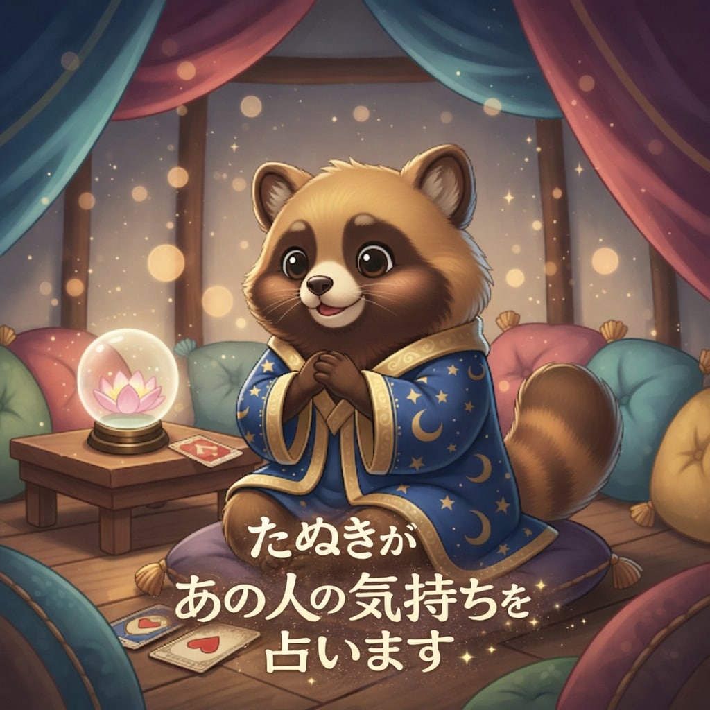 恋愛タロット☆今のあの人の気持ち占います たぬきが正直に読む、あの人の今の気持ち。24時間以内に返信 イメージ1
