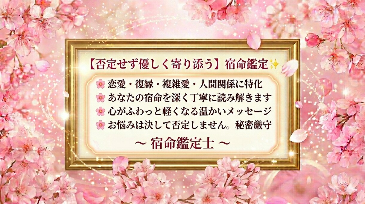 恋愛・復縁・人間関係モヤモヤを解消し未来へ導きます どんなお悩みも決して否定しません。あなたの想いに寄り添います イメージ1
