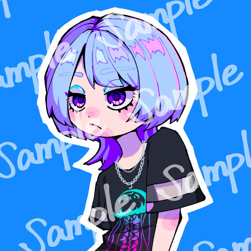 ポップな女の子のイラスト描きます SNSアイコン用のオリジナルイラストを作成します イメージ6