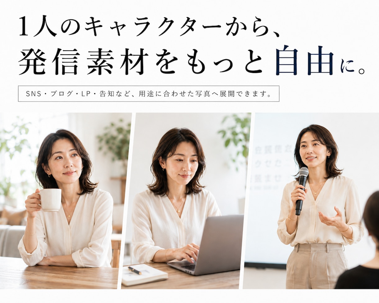 発信用の『あなた専用AI実写キャラ』を作ります 【起業家向け】写真と世界観からブレない発信用キャラを設計 イメージ5
