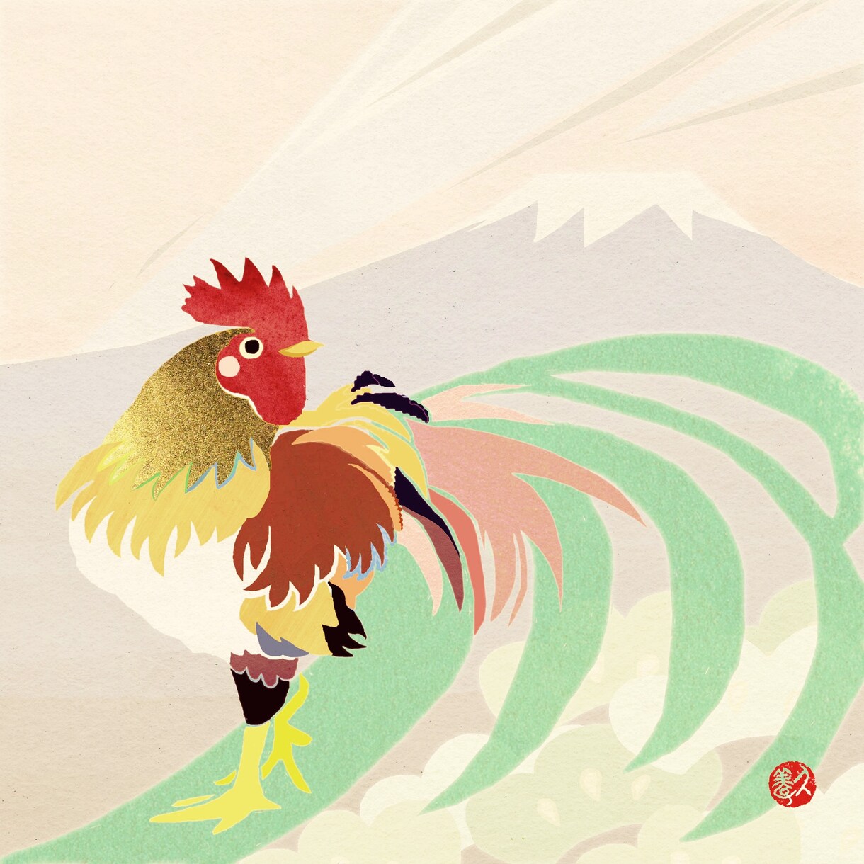 墨絵、岩絵具を用いた和風モダン イラスト描きます 今の日本らしさをお探しのデザイナーさん、クライアント様へ イメージ4