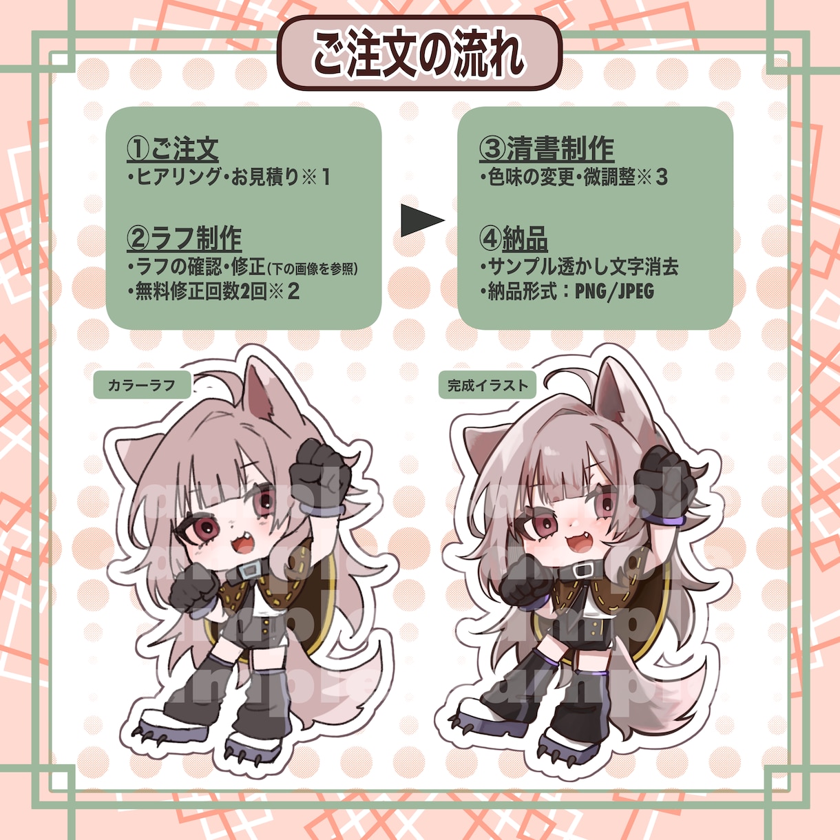 SDイラスト・ミニキャラ描きます SNS,グッズ利用など！商用利用可能⭕️ イメージ2