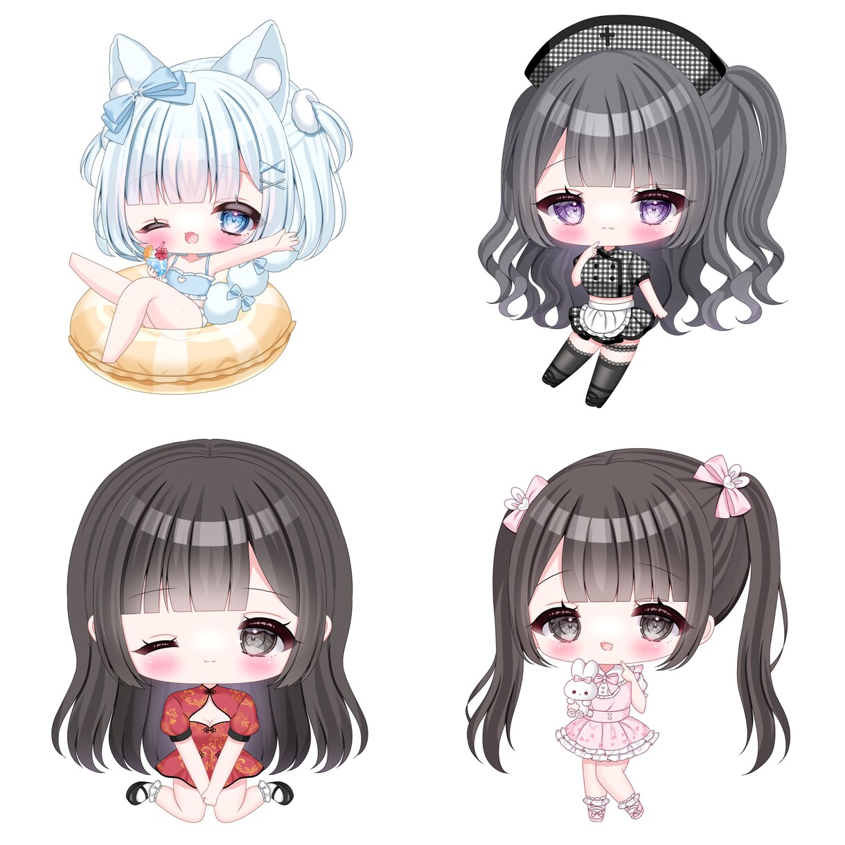 ミニキャラ/デフォルメ/SDキャラ お描きします ぷにっとかわいいミニキャラをお描きいたします！♩ イメージ4