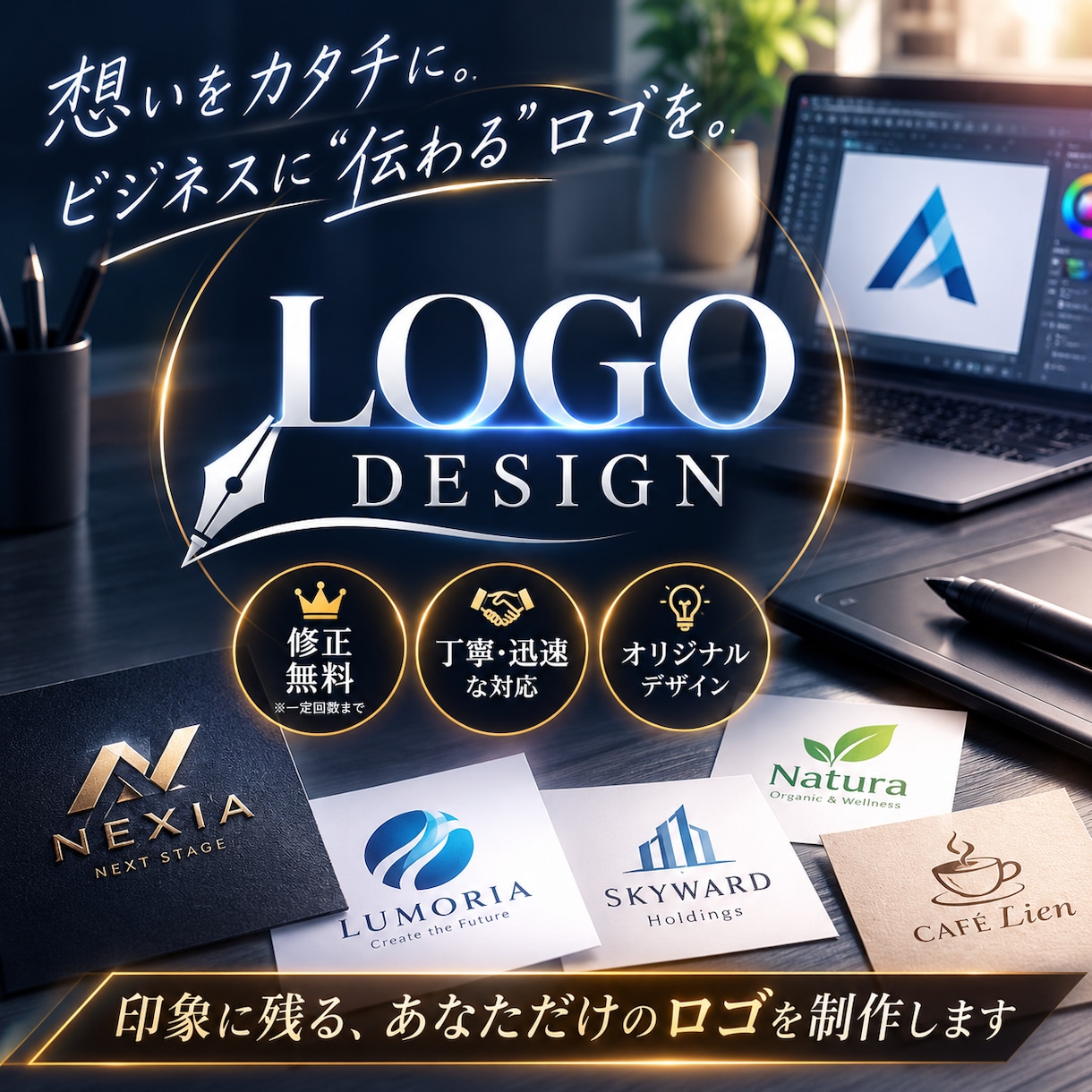 看板となるロゴマーク作成します 売り上げを左右するロゴ！作ります イメージ1