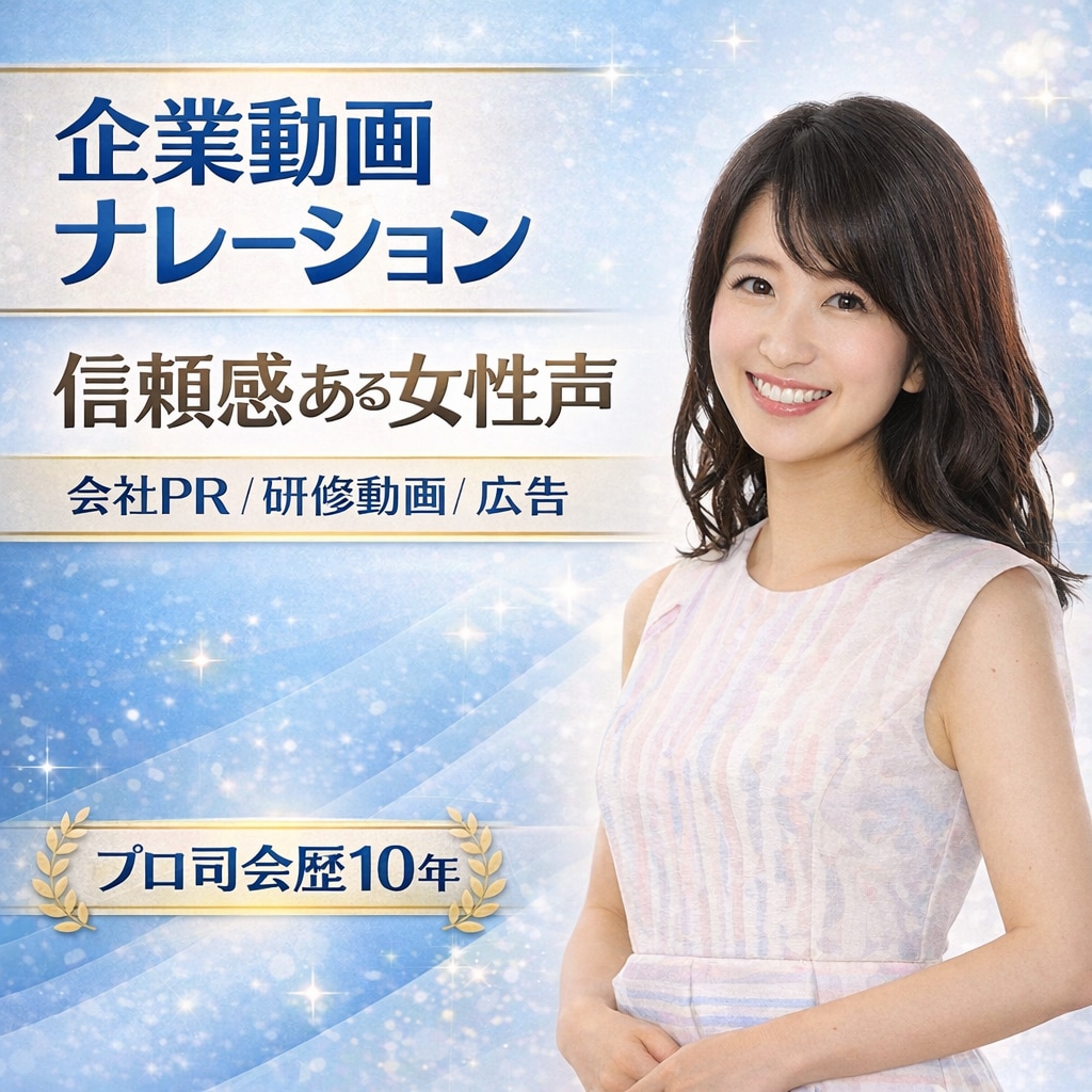 司会歴10年のプロ聞きやすい女性ナレーションします 広告・美容PRに最適｜高音質・商用OK イメージ1