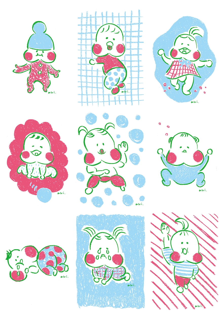 赤ちゃんや小さなお子さんのキャラクター作ります スケッチデフォルメ風のイラスト描きます！ イメージ2
