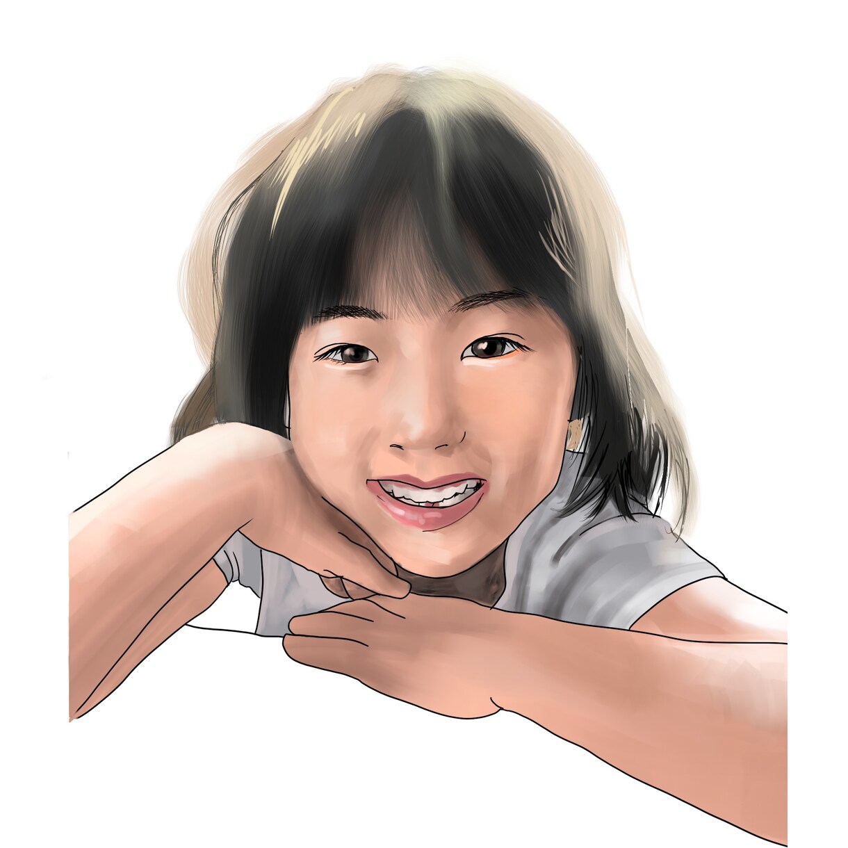 最短納期3日★商用OK★リアルな似顔絵描きます お気に入りの写真を絵画にしてより印象的残る1枚に仕上げます。 イメージ4