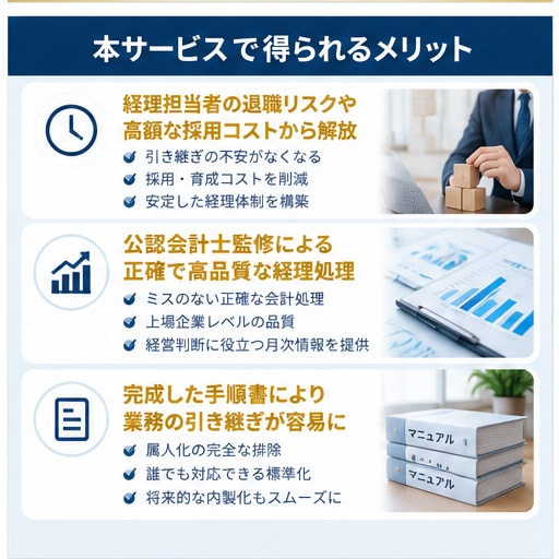 公認会計士が経理代行および手順書を作成します 業務一覧・工程表に基づく高品質なBPOとマニュアル化 イメージ5