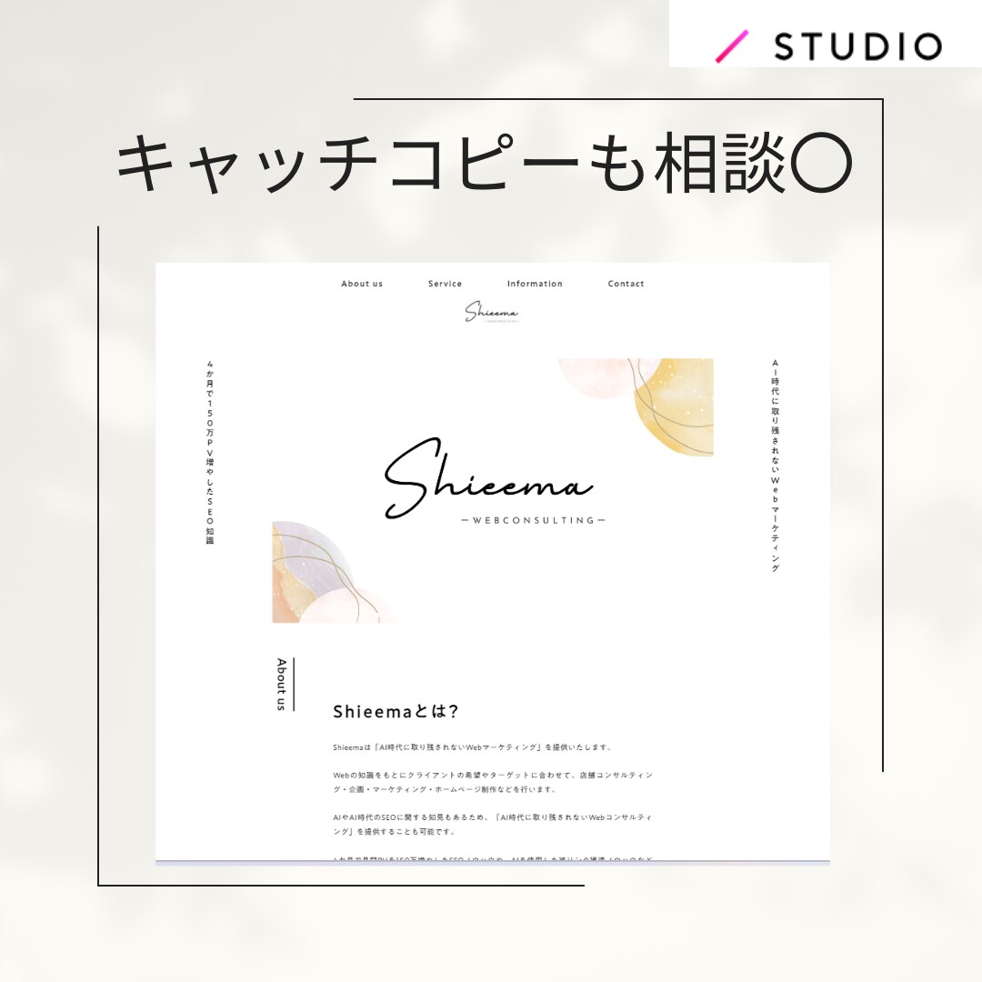 SEOプロ｜SRUDIOでホームページを作成します Webコンサルが効果を最大化するホームページを丁寧に作成 イメージ5