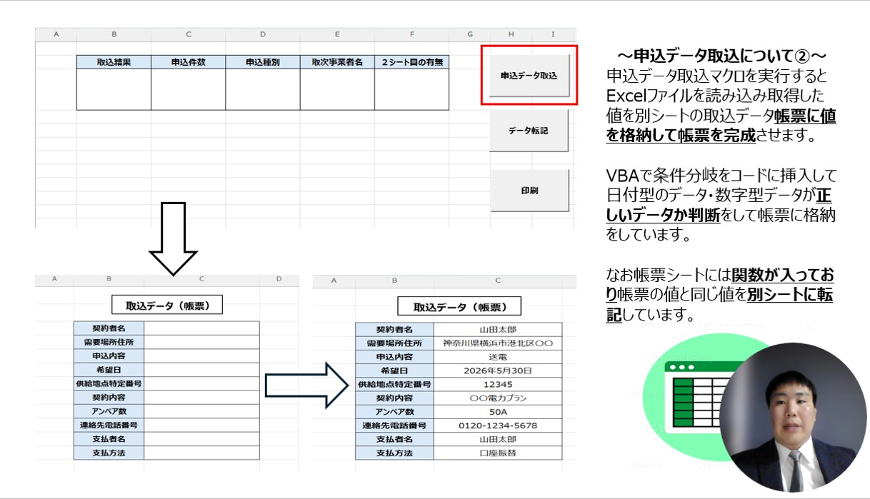 Excelマクロ作成・業務効率化を実現します SV経験×VBA歴で“現場で使える”自動化を提供。 イメージ4