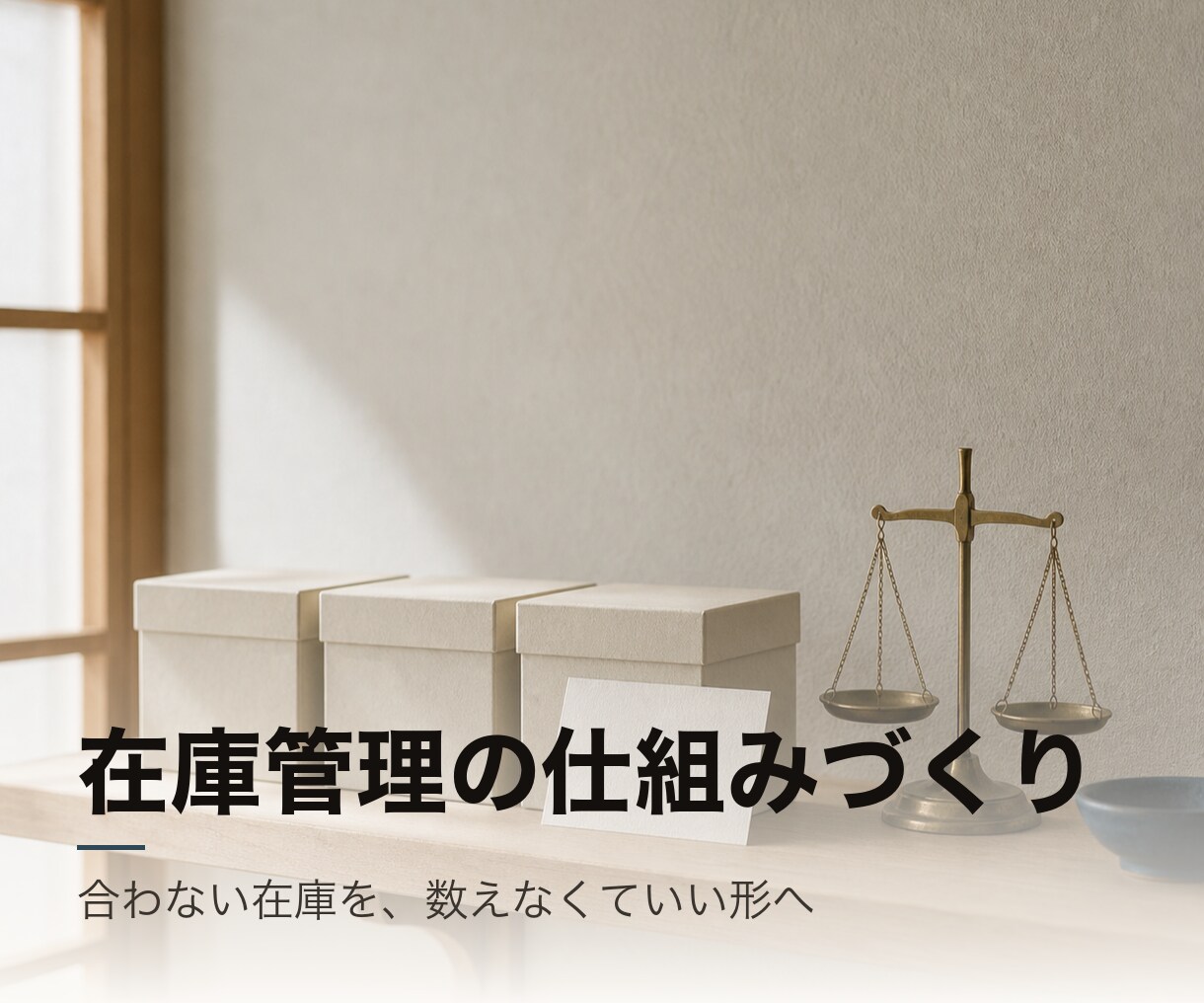 在庫管理の仕組みづくりを支援します 合わない在庫の数を、数えなくていい形へ イメージ1