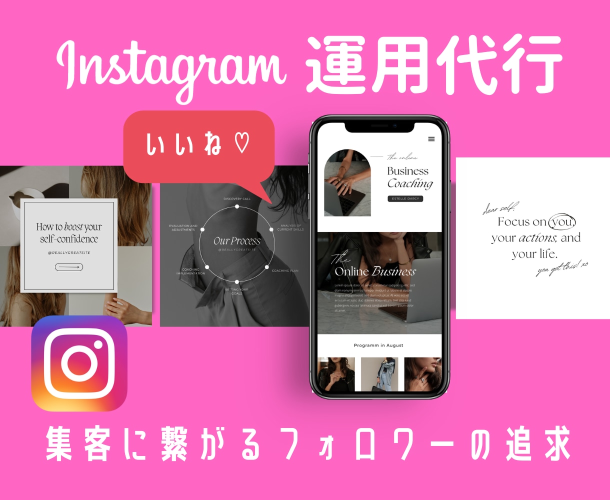 プロがInstagramの運用代行いたします 忙しくて手が回らない、どうせならプロにお任せしたい貴方へ イメージ1