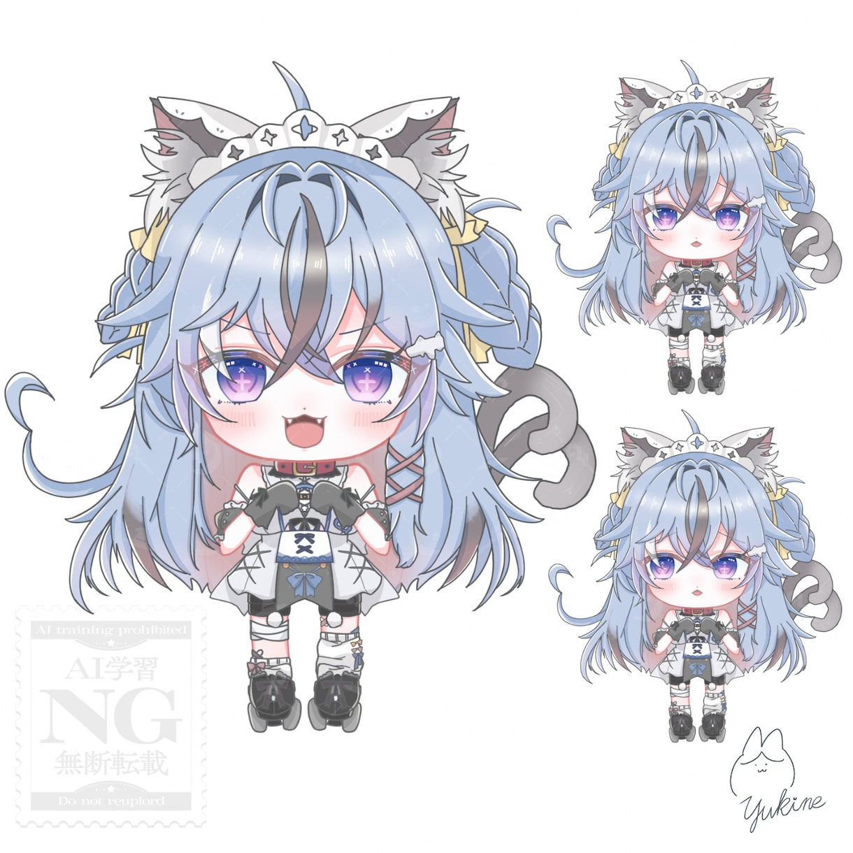 商用利用◎！うるうる可愛い！ミニキャラ作成します 細かい衣装やお目目のこだわりはしっかり残したミニキャラです！ イメージ3