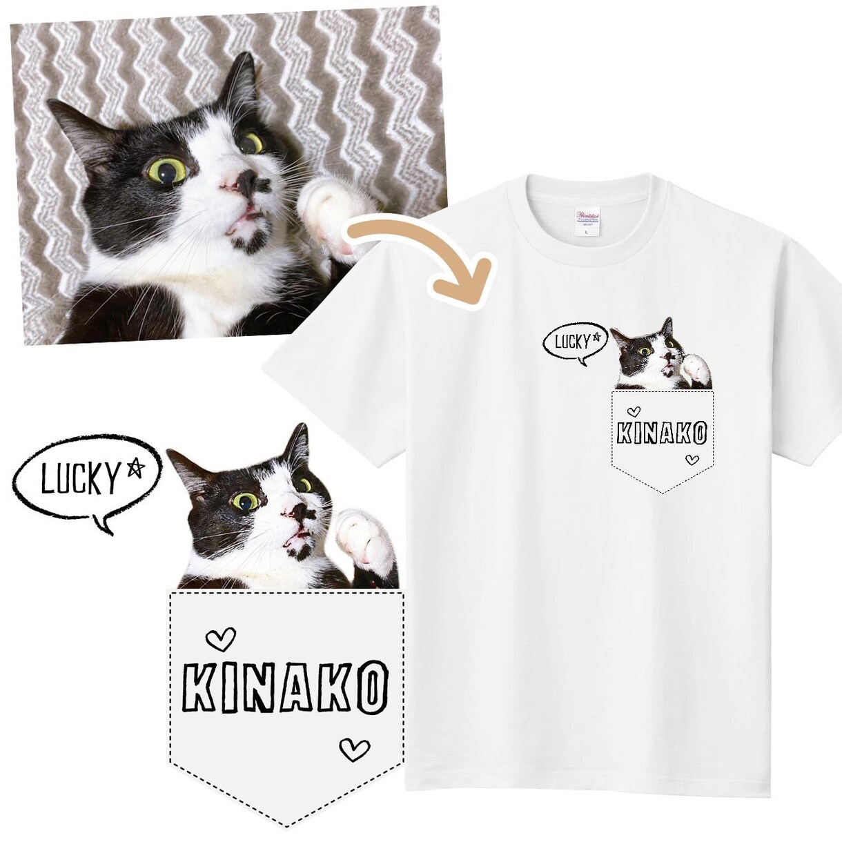 うちの子写真でポケット☆Ｔシャツをお作りします 〜スマホで撮った写真でもイケるかも♡ イメージ8