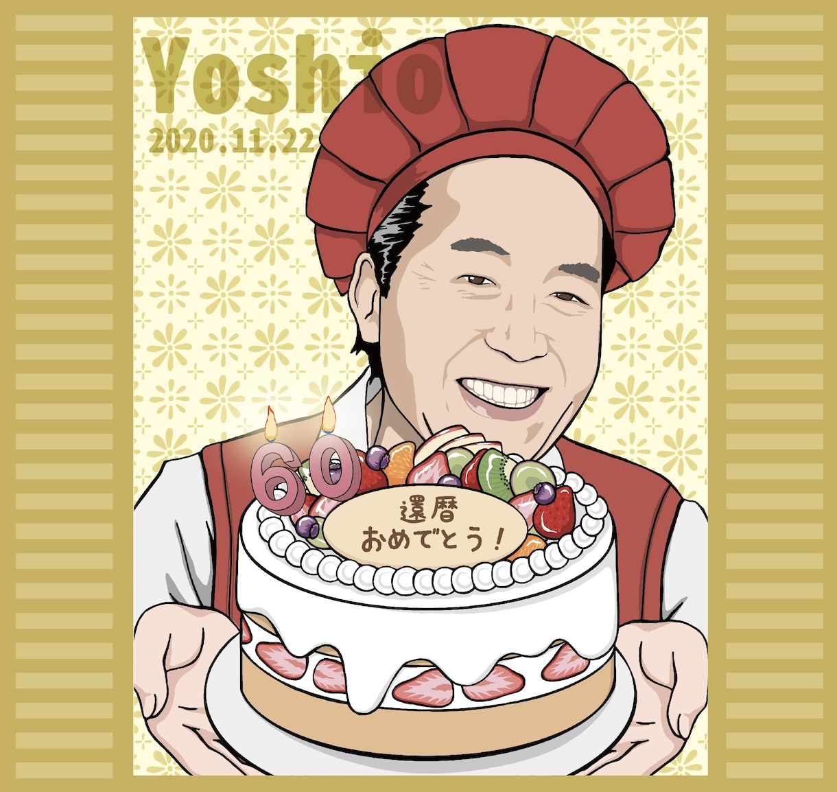 ポップな似顔絵描きます 誕生日や記念日等のプレゼントに！手書きメッセージも入れられる イメージ4