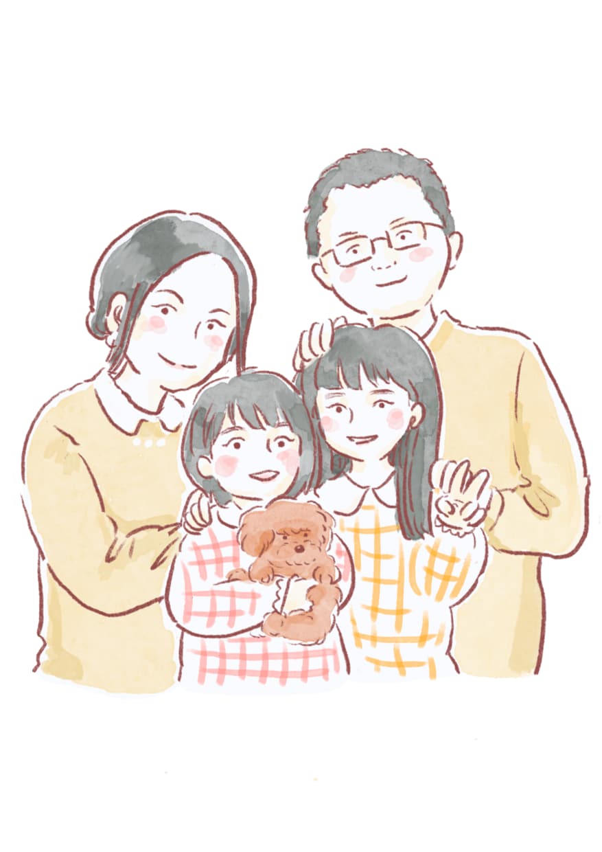 商用OK!大切な人に!ふんわり可愛い似顔絵描きます 大切なご家族・ご友人のイラスト描きます!ギフトや記念日に! イメージ4