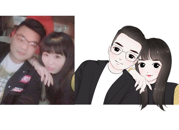 格安！写真を元に可愛いアニメ風の似顔絵を描きます お写真を元に似顔絵イラストをお描きします！ イメージ5
