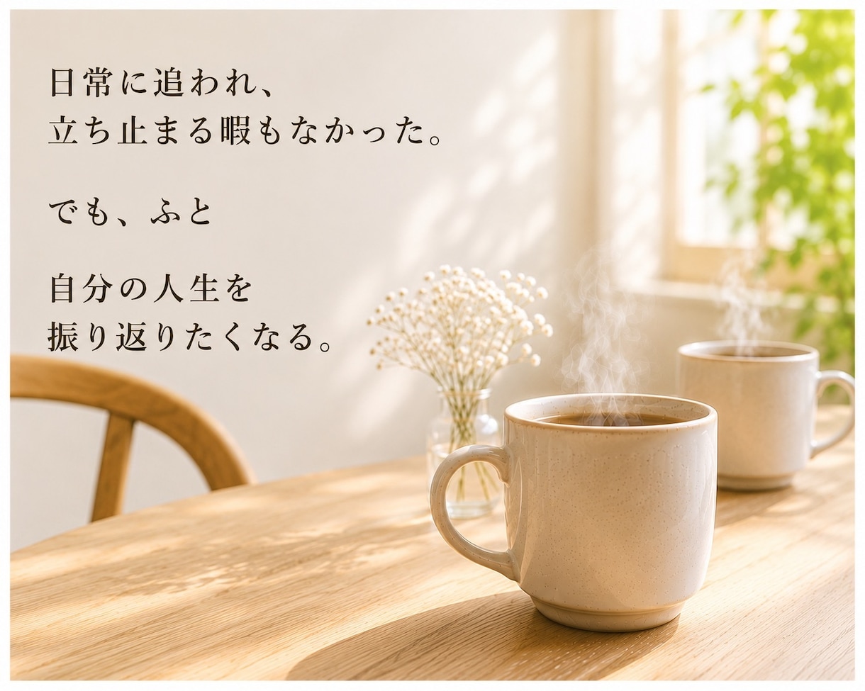 あなたのこれまでの人生を振り返るお相手をします 聞き手がいるからこそ、見えてくることがあります イメージ2