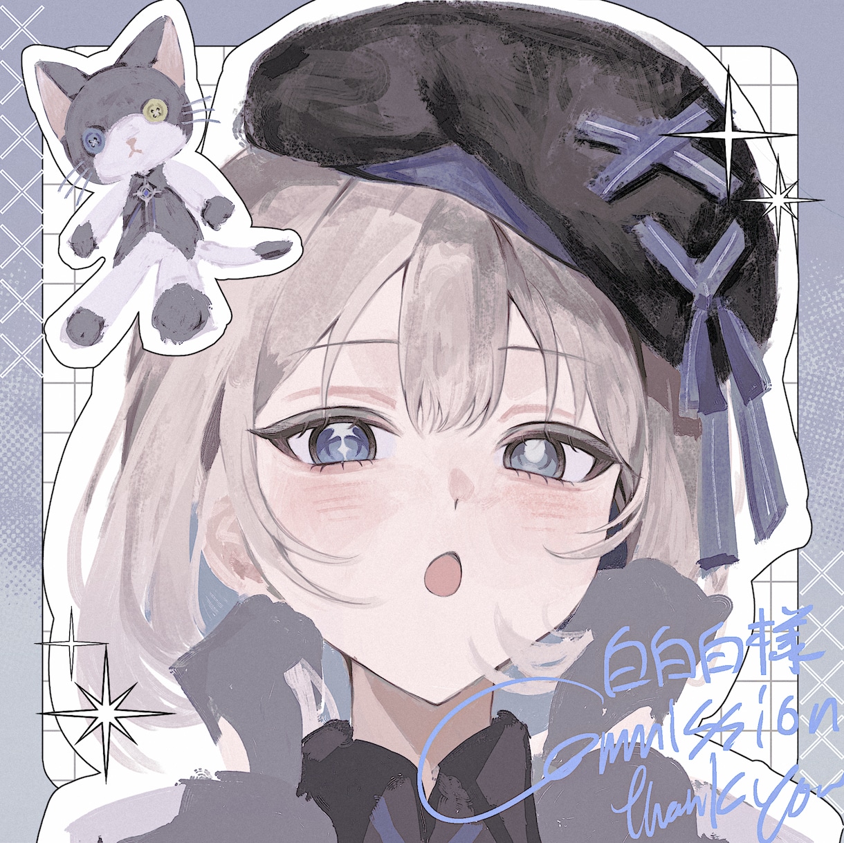 デザイン背景つき！肩上イラストお描きします うれしいお手頃価格！SNS用・アイコン等に！ イメージ2