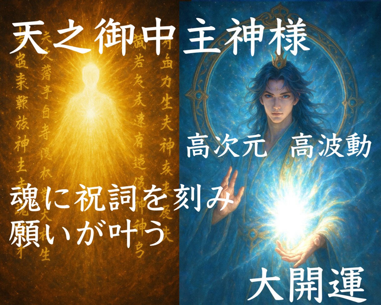 どんな願いも創造する神の究極儀式。奇跡体感できます 天之御中主神が魂に祝詞を刻む7日間の儀式。幸運と願い叶う世界 イメージ1